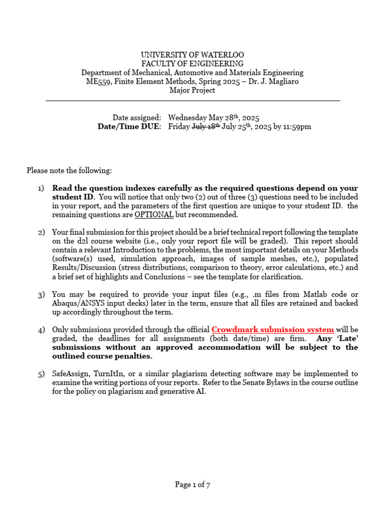 ME559_Project | PDF | Beam (Structure) | Stress (Mechanics)