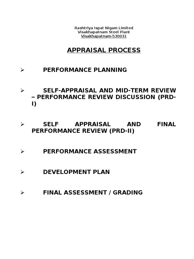 Appraisal Process: Performance Planning | PDF | Psychology | Business