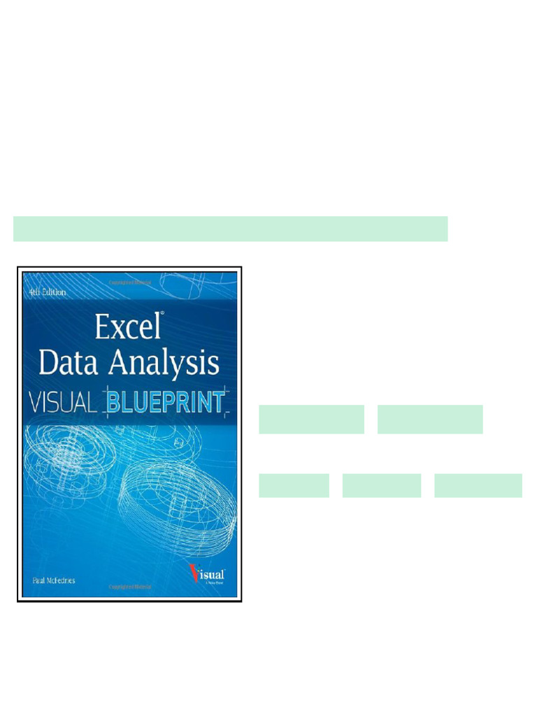 Excel Data Analysis Your Visual Blueprint For Analyzing Data Charts and ...
