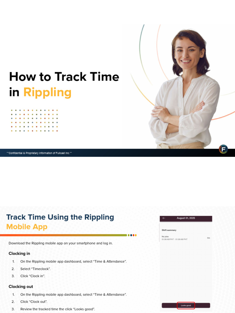 How To Track Time in Rippling (Q1 FY26) - Financ | PDF | Software