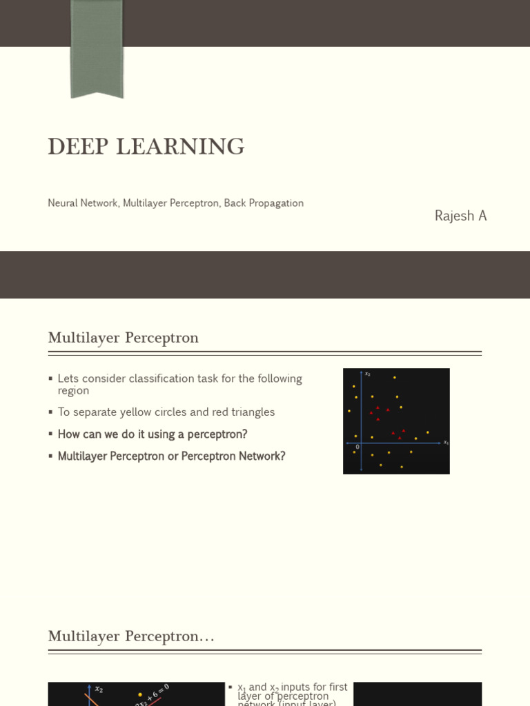 Neural Network, Multilayer Perceptron, Back Propagation | PDF | Applied ...