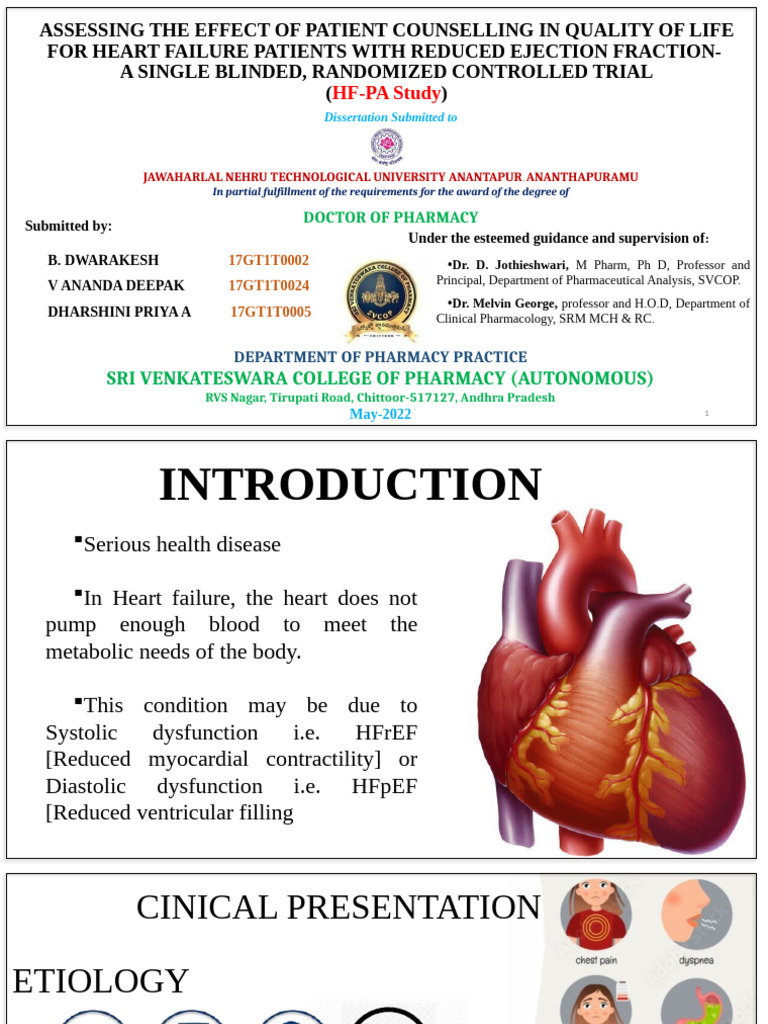 Patient Counselling Impact on Heart Failure Quality of Life | PDF ...