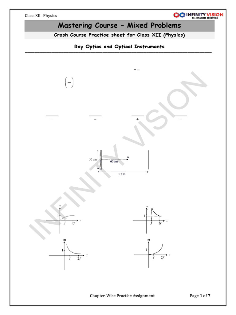 Crash Course-12th-Ray Optics and Optical Instruments | PDF | Refraction ...