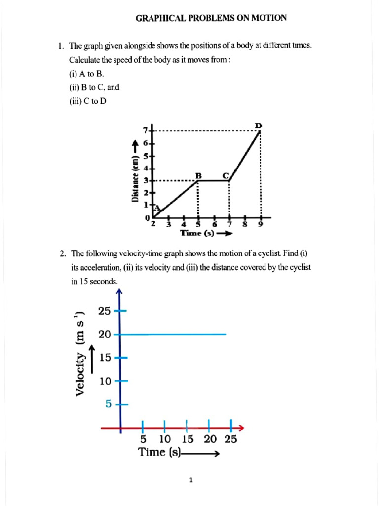 Graphical Motion Problems Explained | PDF | Acceleration | Velocity