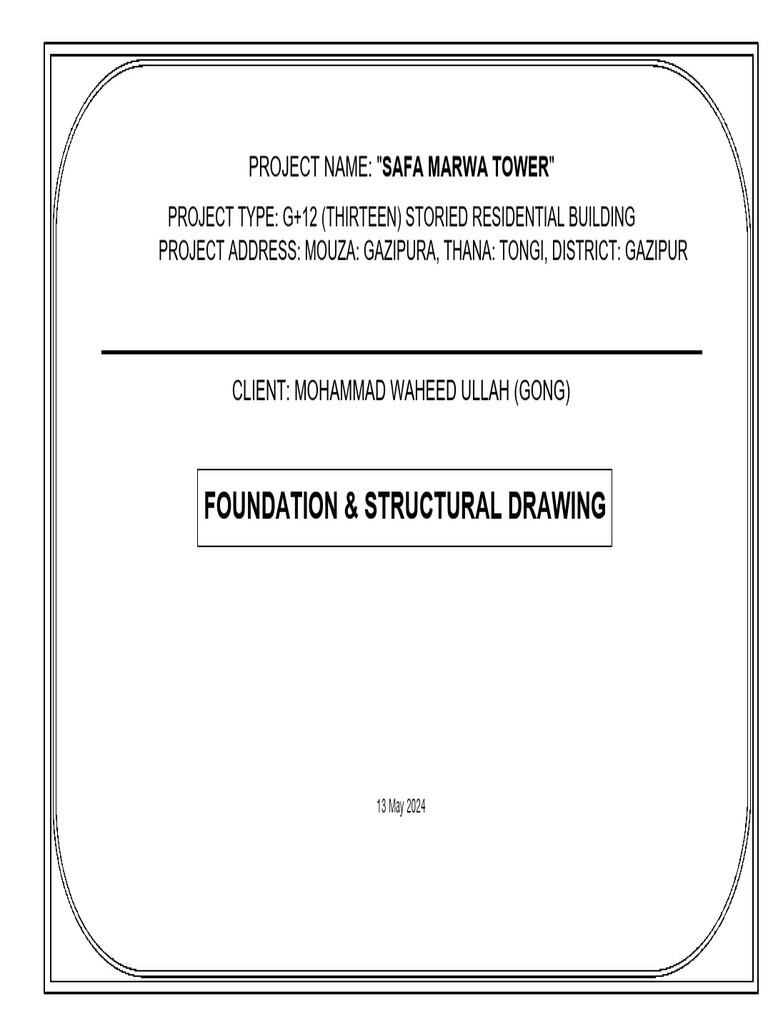 Safa-Marwa Tower (G 12) Structure Details_v7 (01!1!250525_105400(12) | PDF