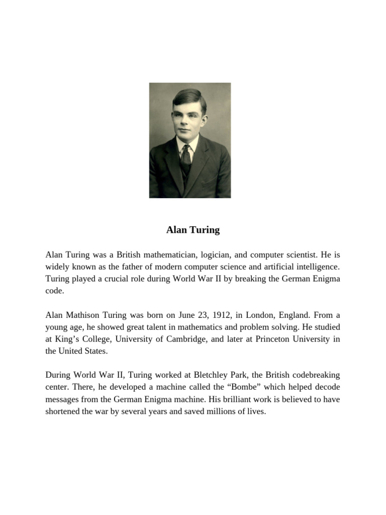 Alan Turing | PDF