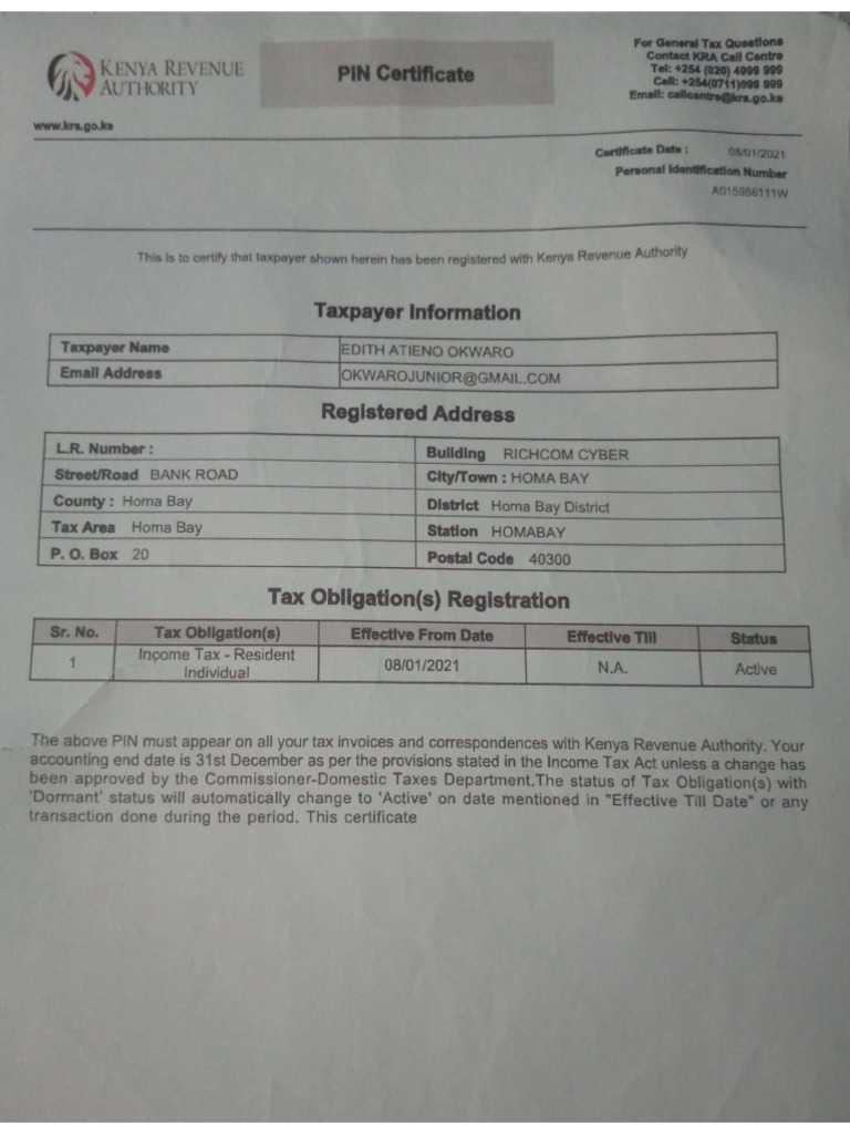 kra cert-2 | PDF