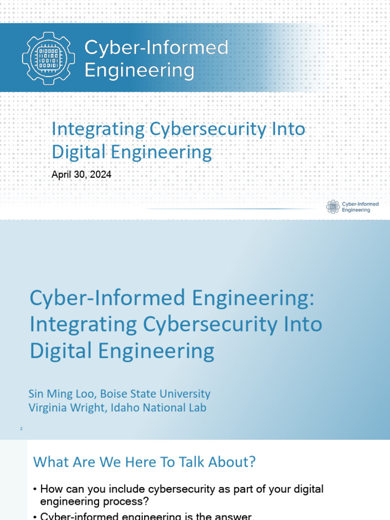 Cybersecurity in Digital Engineering | PDF | Computer Security | Security