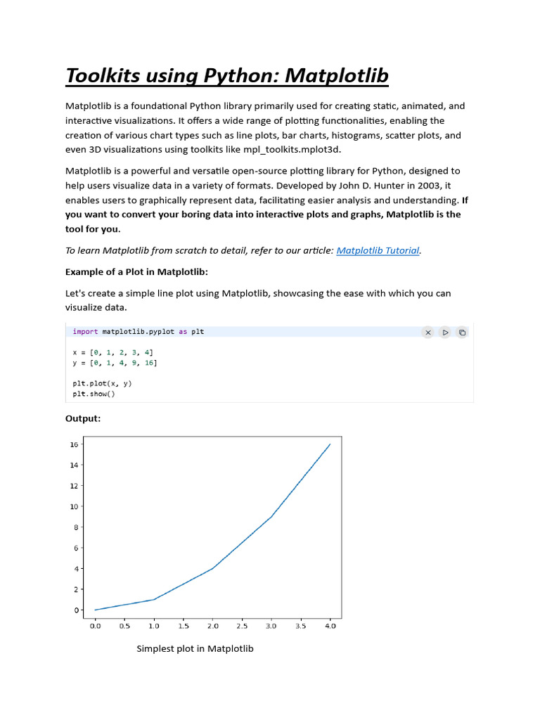 Matplotlib: Python Data Visualization Guide | PDF | Machine Learning ...