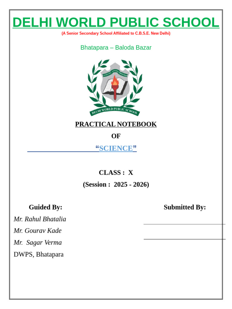 Practical Page Intro Page | PDF