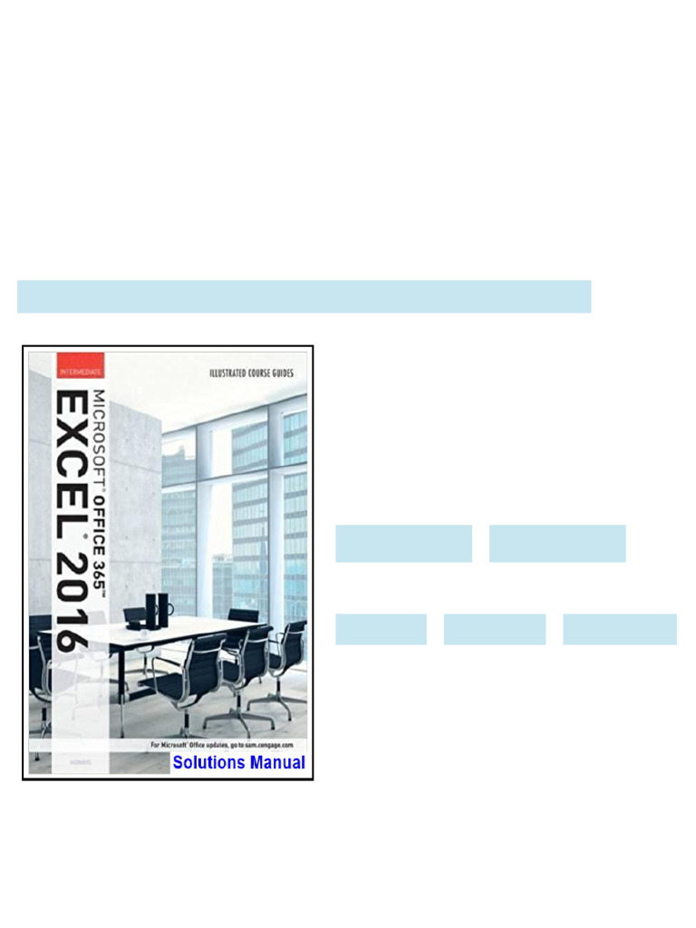 Illustrated Course Guide Microsoft Office 365 and Excel 2016 ...