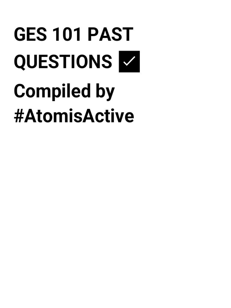 GES 101 Use of English Past Questions | PDF | Verb | Adjective