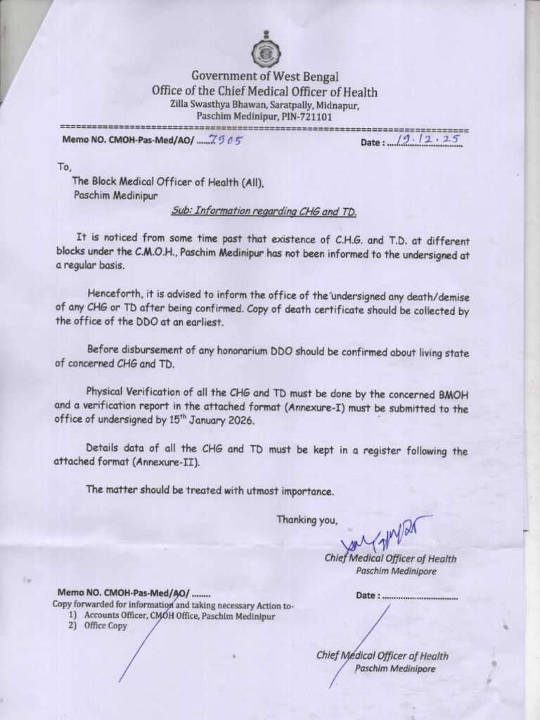 Letter Format CHG TD | PDF