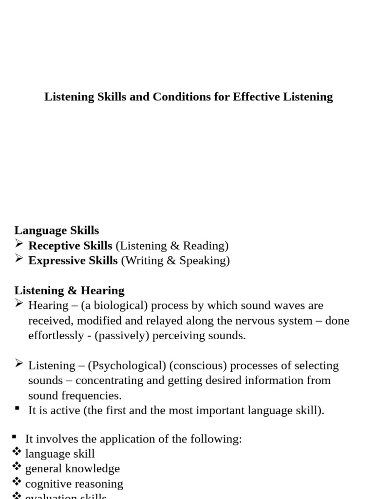 GST 111 Listening Skills | PDF | Feeling | Human Communication