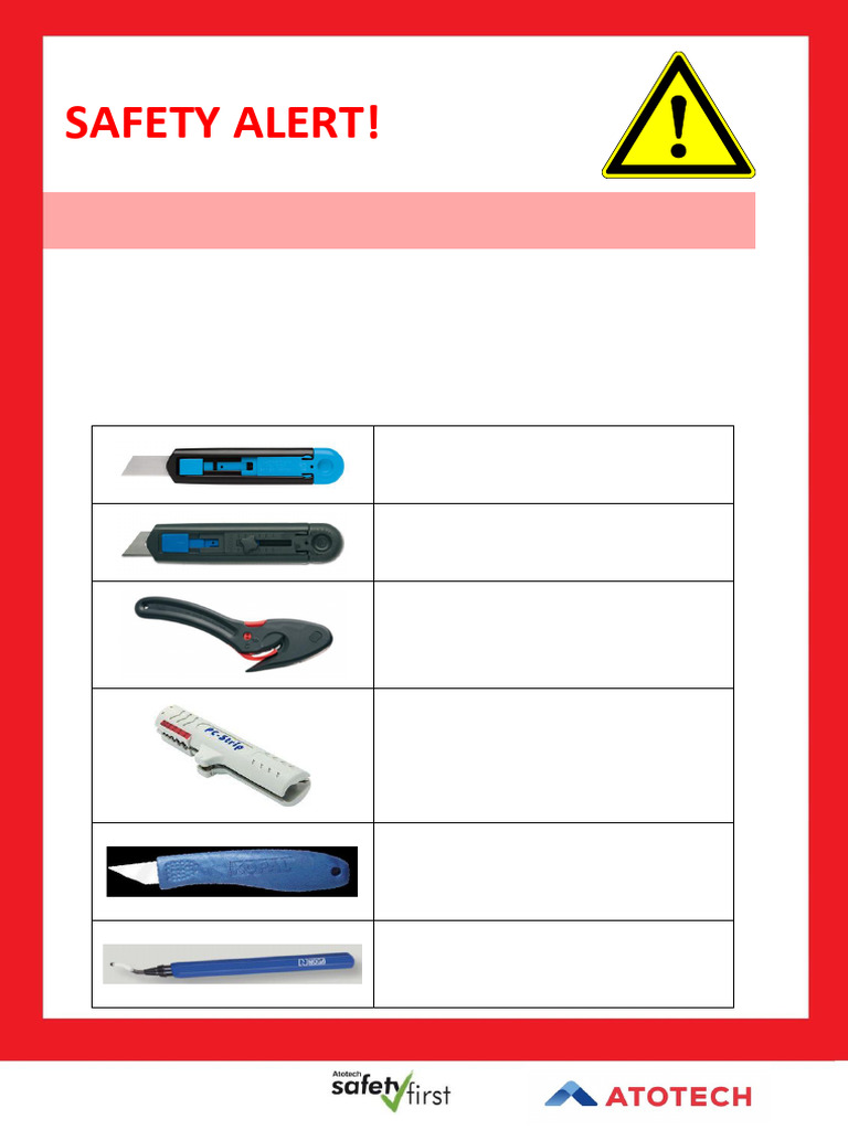Safety Knife Usage and Guidelines | PDF | Knife | Blade