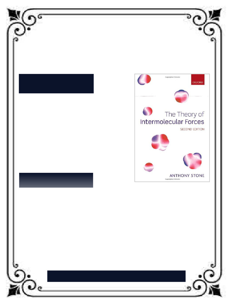 The Theory of Intermolecular Forces 2nd Edition Anthony Stone ebook ...