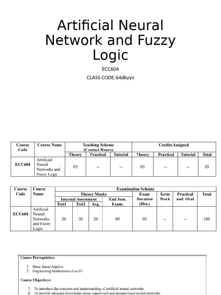 Artificial Neural Network and Fuzzy Logic | PDF | Artificial ...