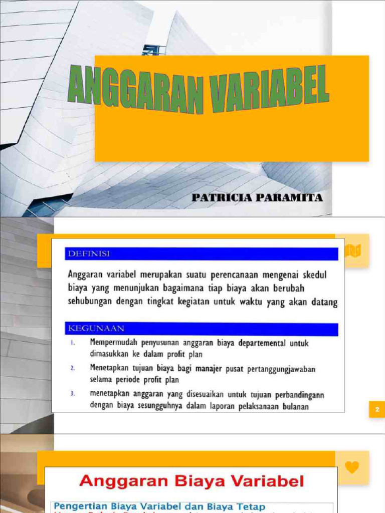 Anggaran Variabel | PDF