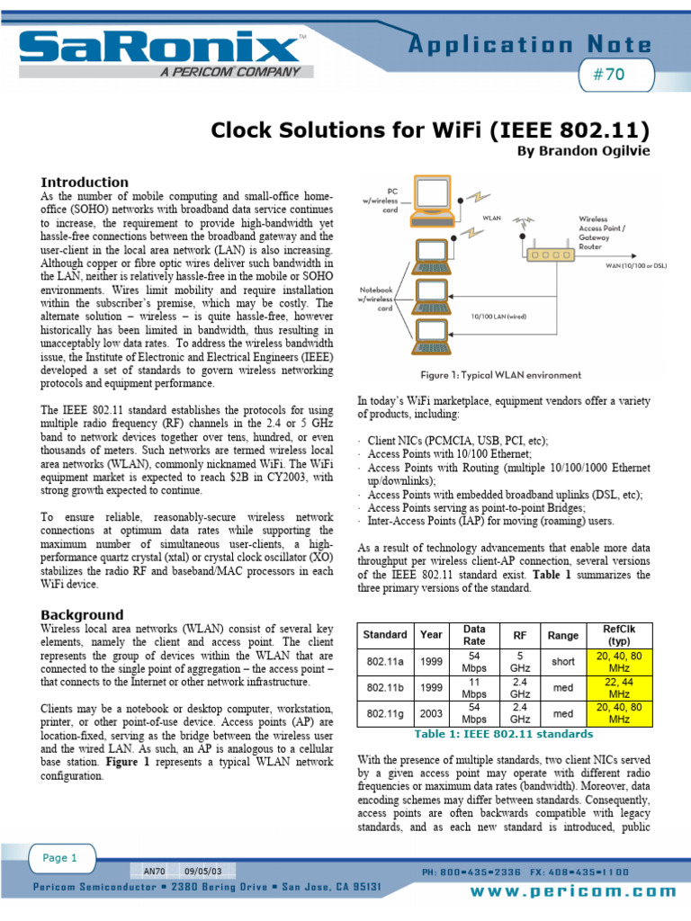 Clock | PDF | Ieee 802.11 | Computer Network