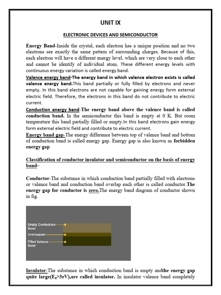 Energy Bands in Semiconductors Explained | PDF | Semiconductors | P–N ...