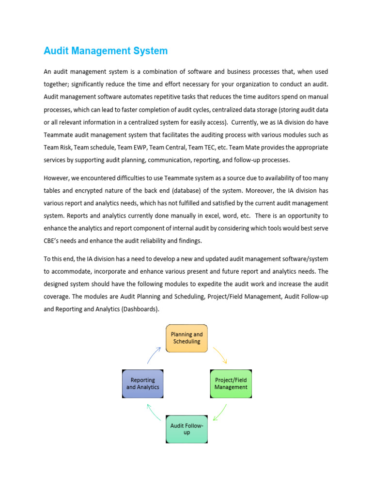Comprehensive Audit Management System | PDF | Audit | Backup