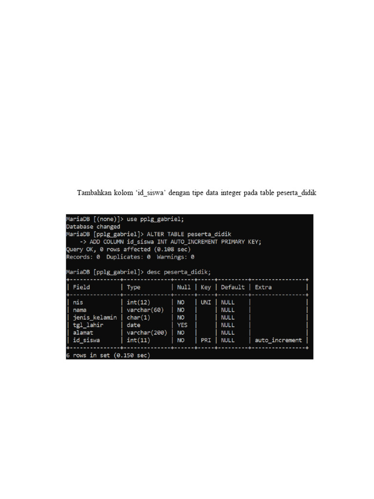 Panduan Membuat Database dengan SQL | PDF