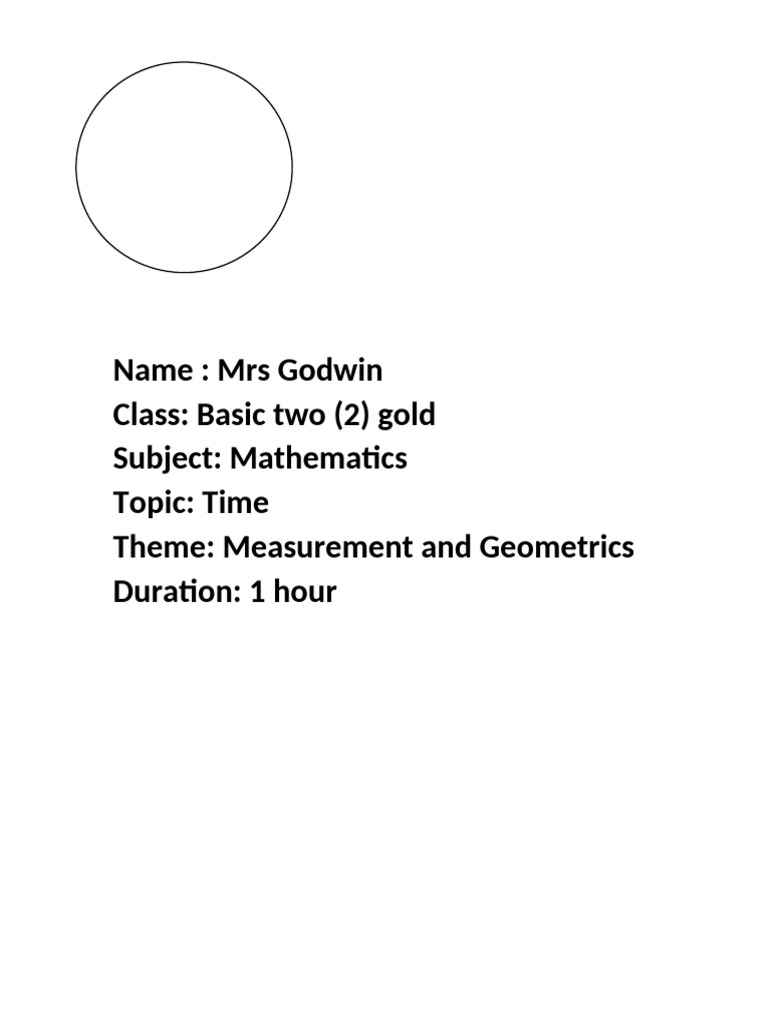 Time Measurement Activities for Kids | PDF