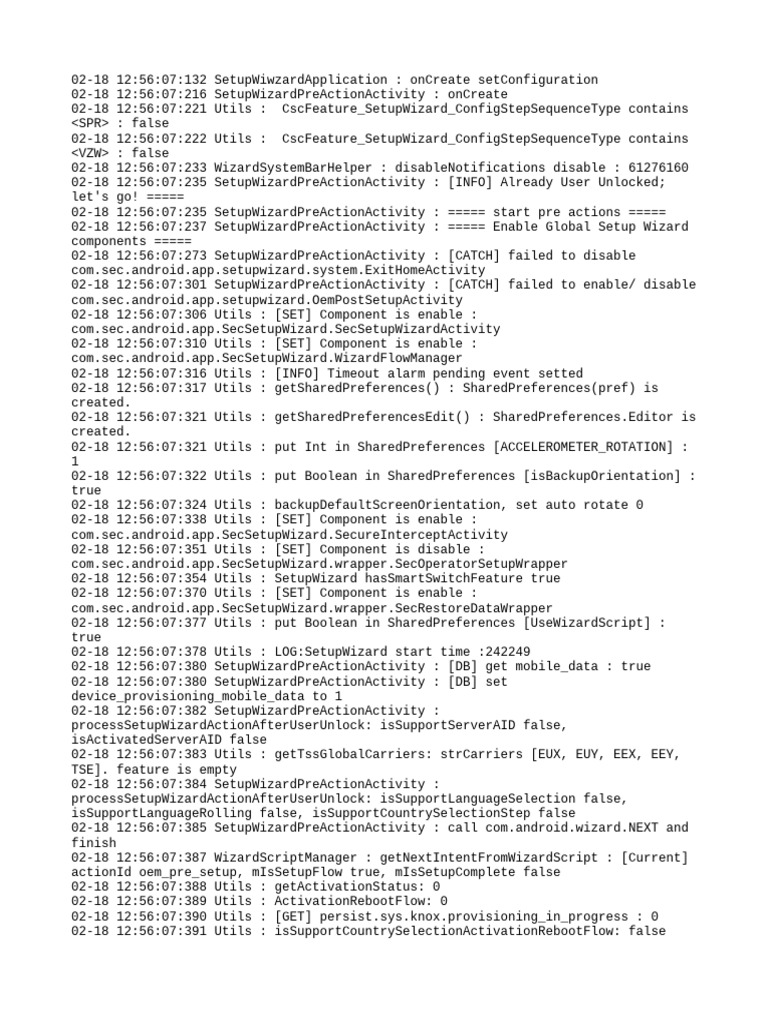 Setup Wizard Configuration Log Analysis | PDF | Boolean Data Type ...