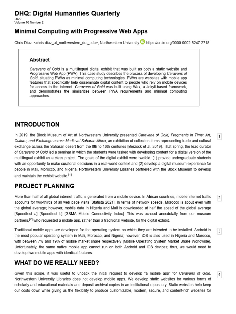 Minimal Computing with PWAs Explained | PDF | World Wide Web | Internet ...