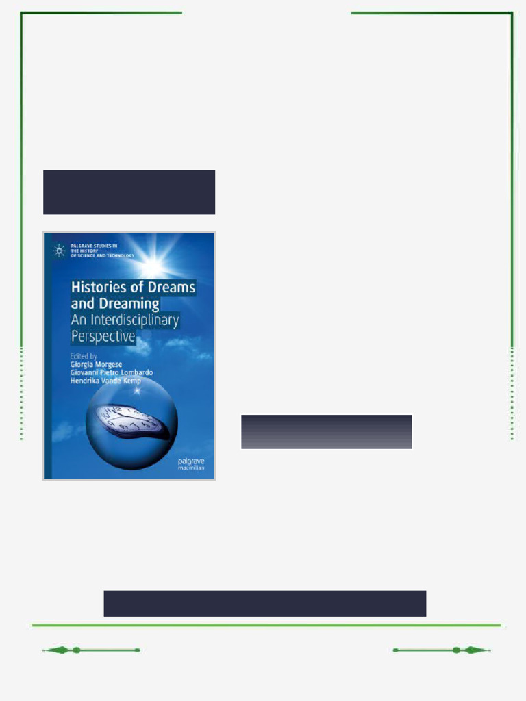 Histories of Dreams and Dreaming: An Interdisciplinary Perspective ...