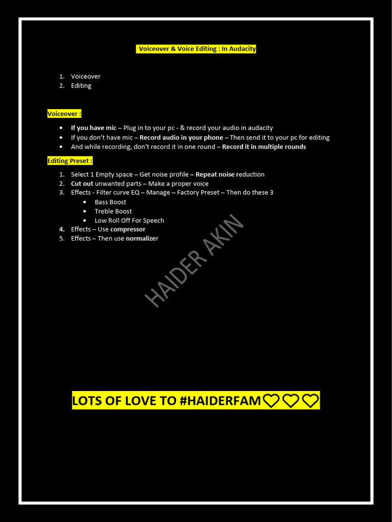 Audacity Notes Protected | PDF