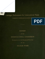 To Inquire Into the Causes and Conduct of the BALKAN WARS [1914]