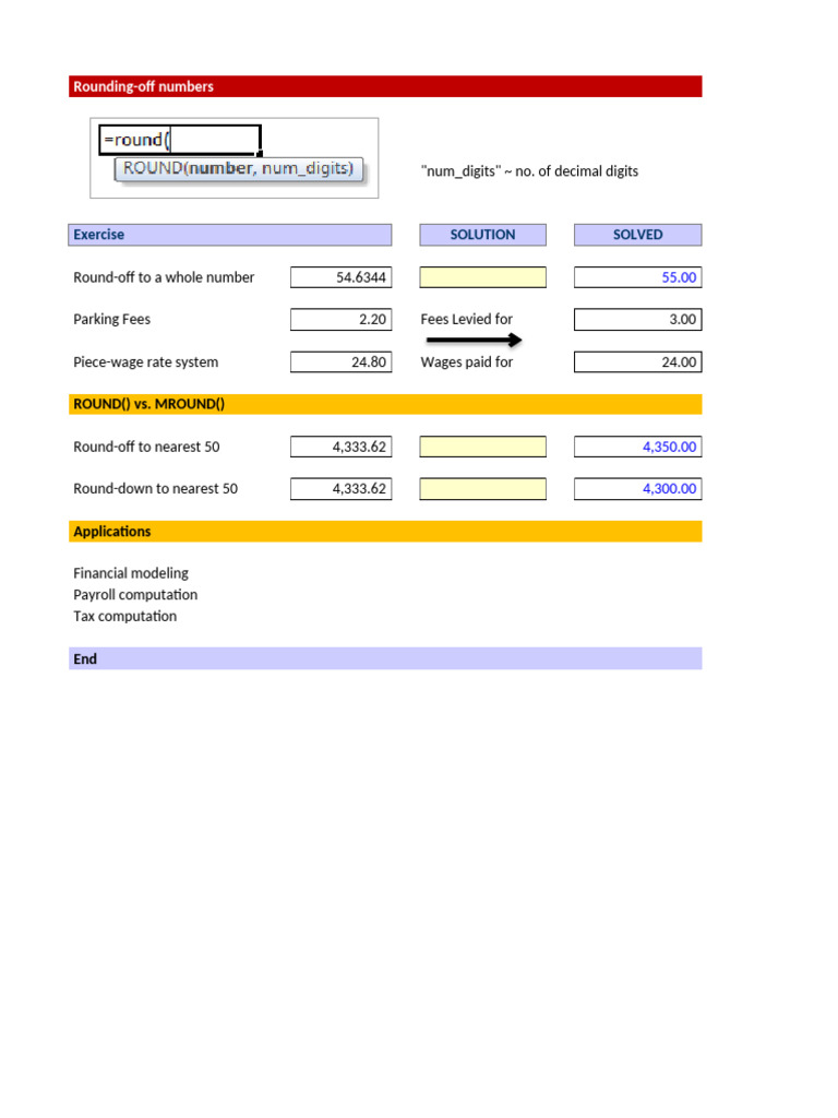 Rounding Numbers: Methods & Applications | PDF