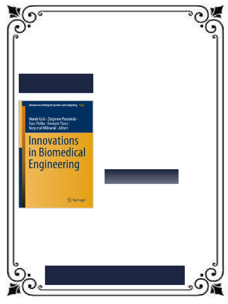 Innovations in Biomedical Engineering Marek Gzik eBook collectorâ€™s ...