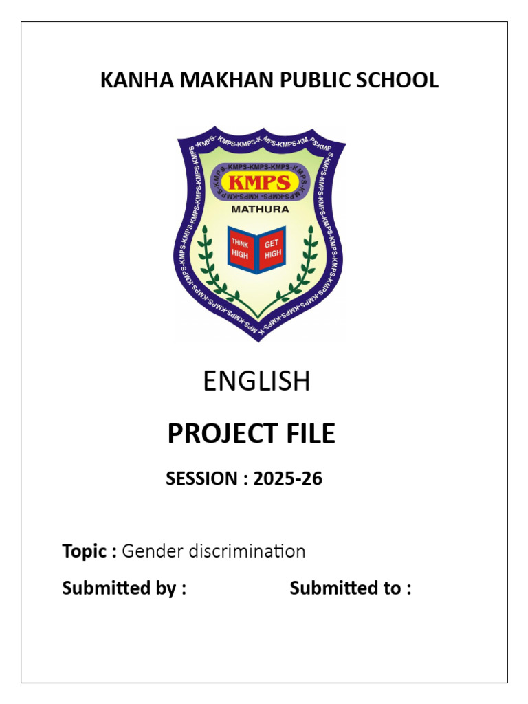 Gender Discrimination Project 2025-26 | PDF | Human Rights | Equality ...