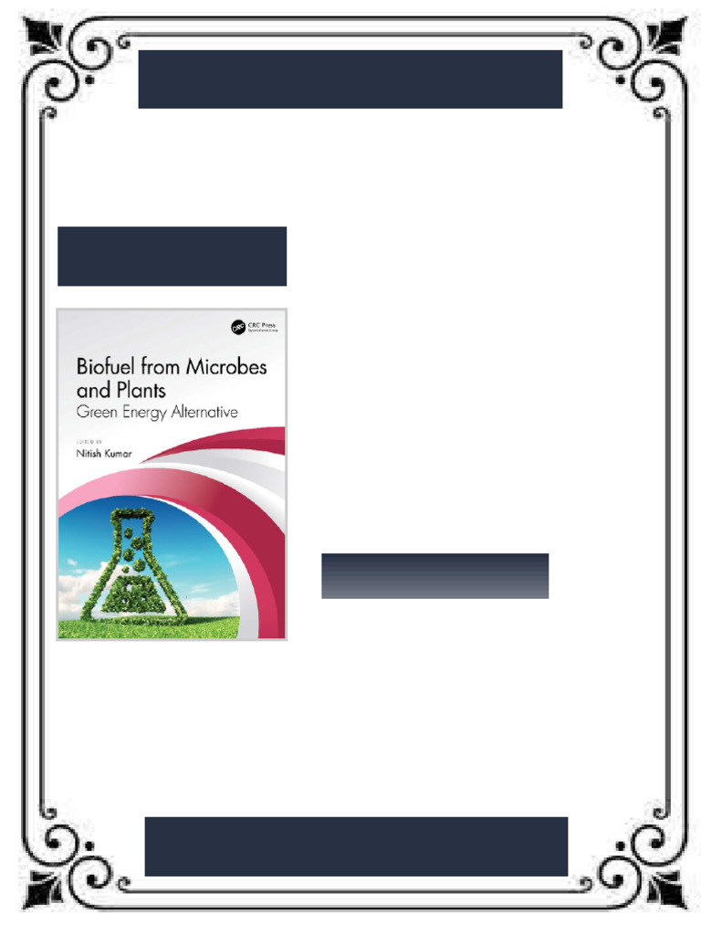 Biofuel From Microbes and Plants: Green Energy Alternative 1st Edition ...