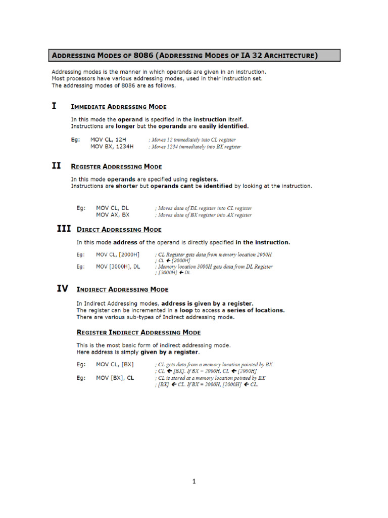 Addressing Modes | PDF