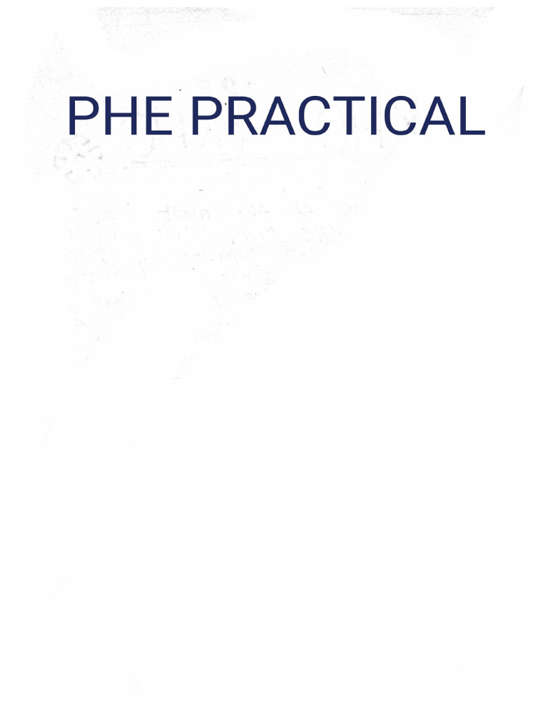 Phe Practical | PDF