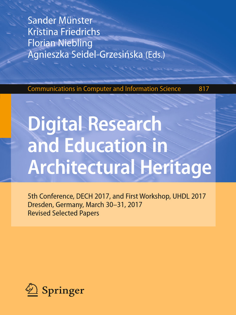Digital Research in Architectural Heritage | PDF | Digital Library | Data