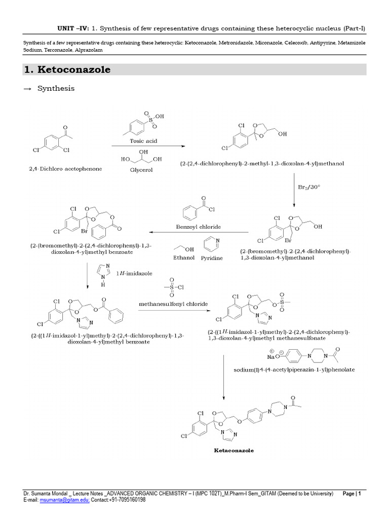 Synthesis of Heterocyclic Drug Compounds | PDF | Drugs | Medical ...