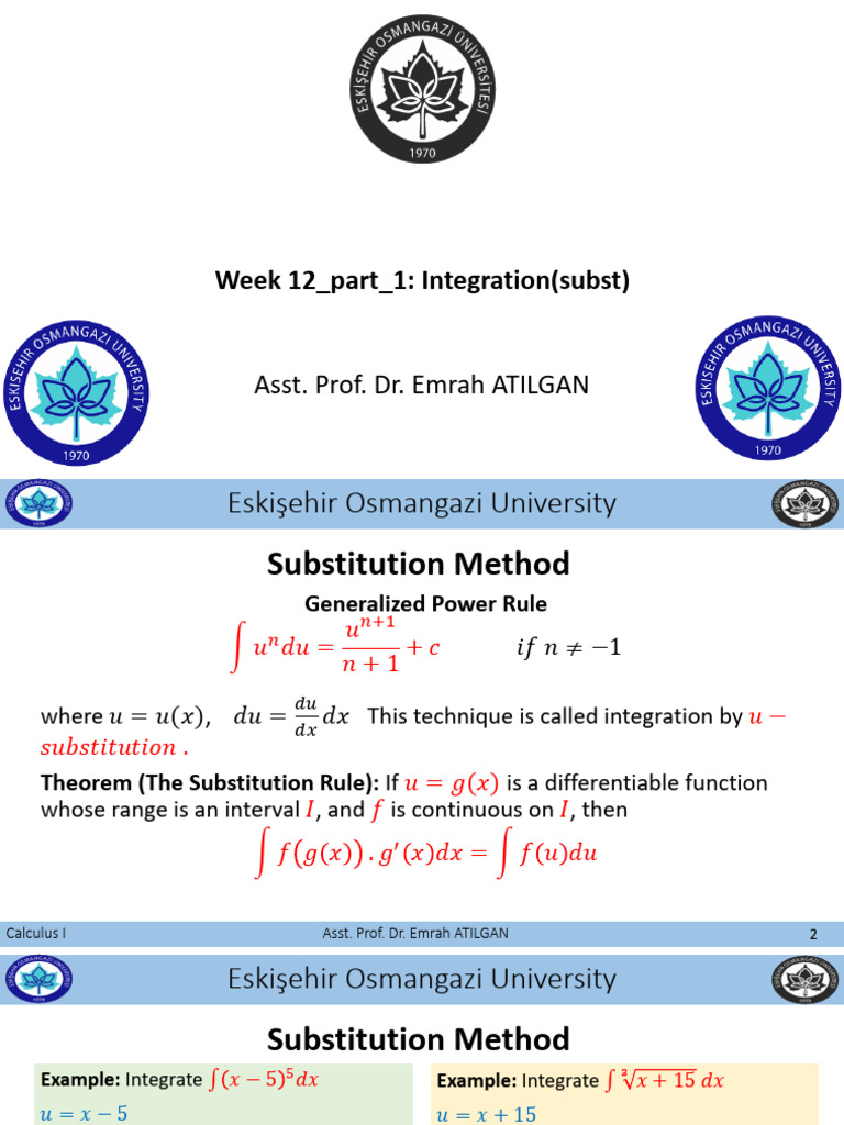 Integration by Substitution Techniques | PDF | Integral | Mathematical ...