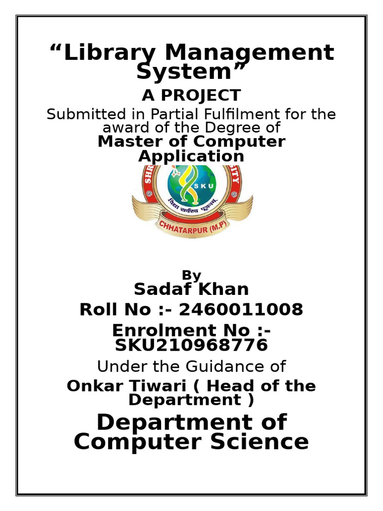 Library Management System Project | PDF