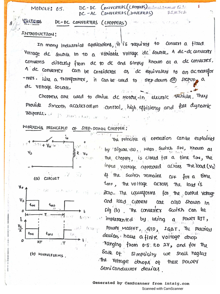 Module 5 Choppers and Inverters | PDF
