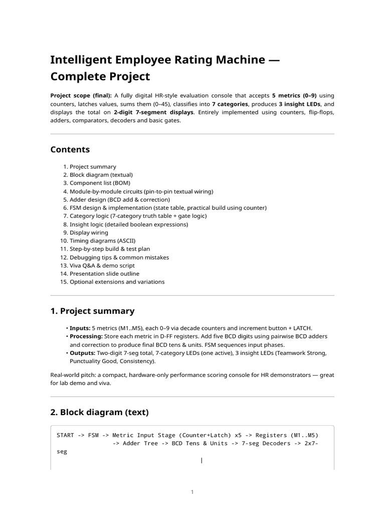 Intelligent Employee Rating Machine - Complete Project | PDF ...