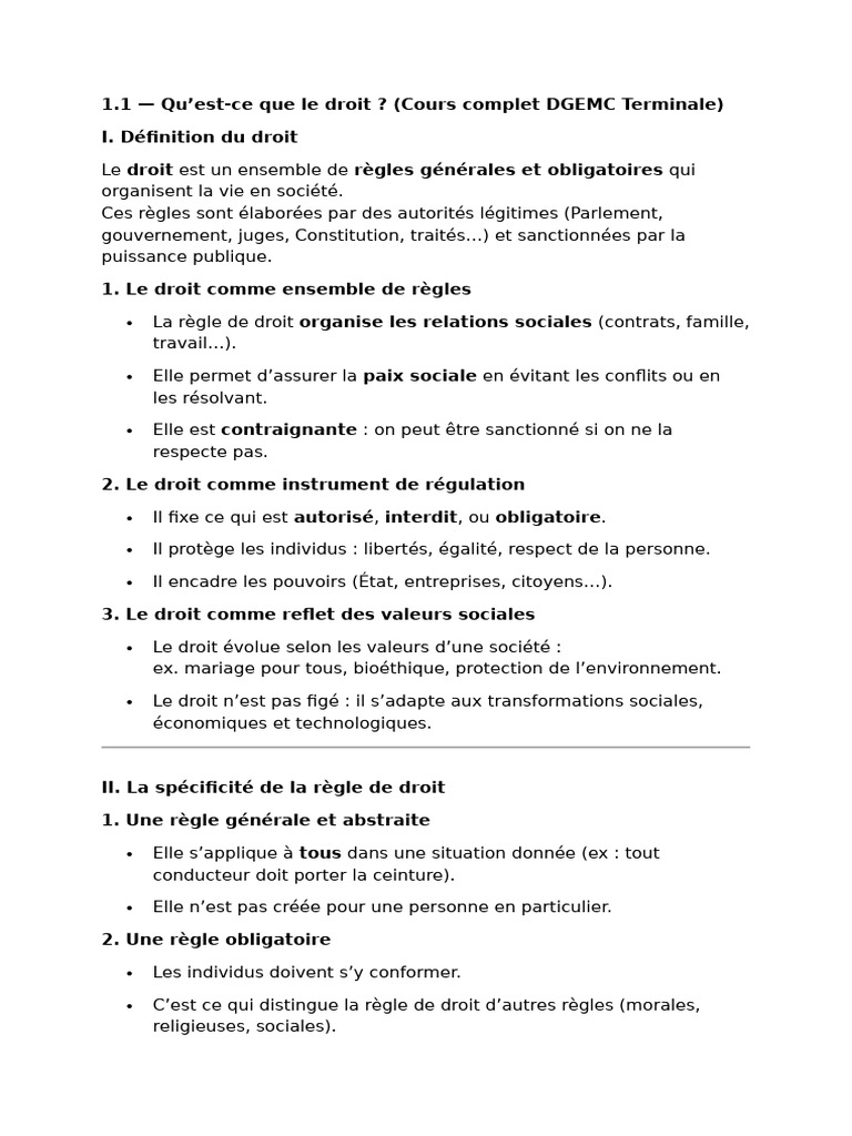 Comprendre le droit : définitions et fonctions | PDF | Constitution | Loi