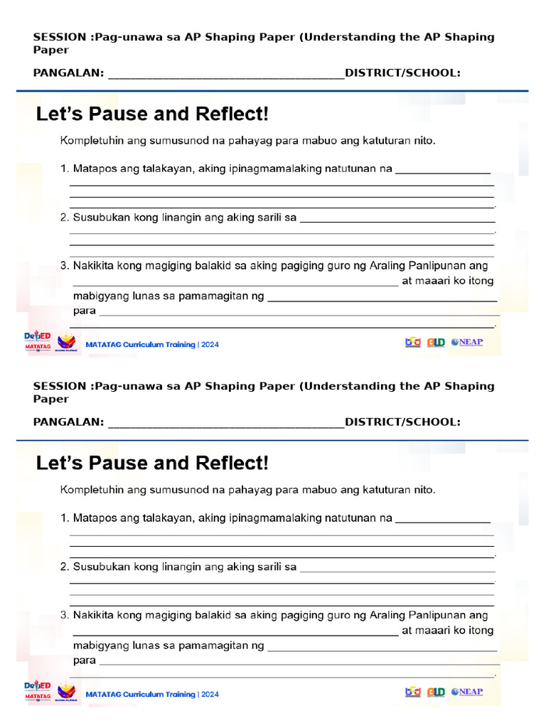 Understanding the AP Shaping Paper | PDF