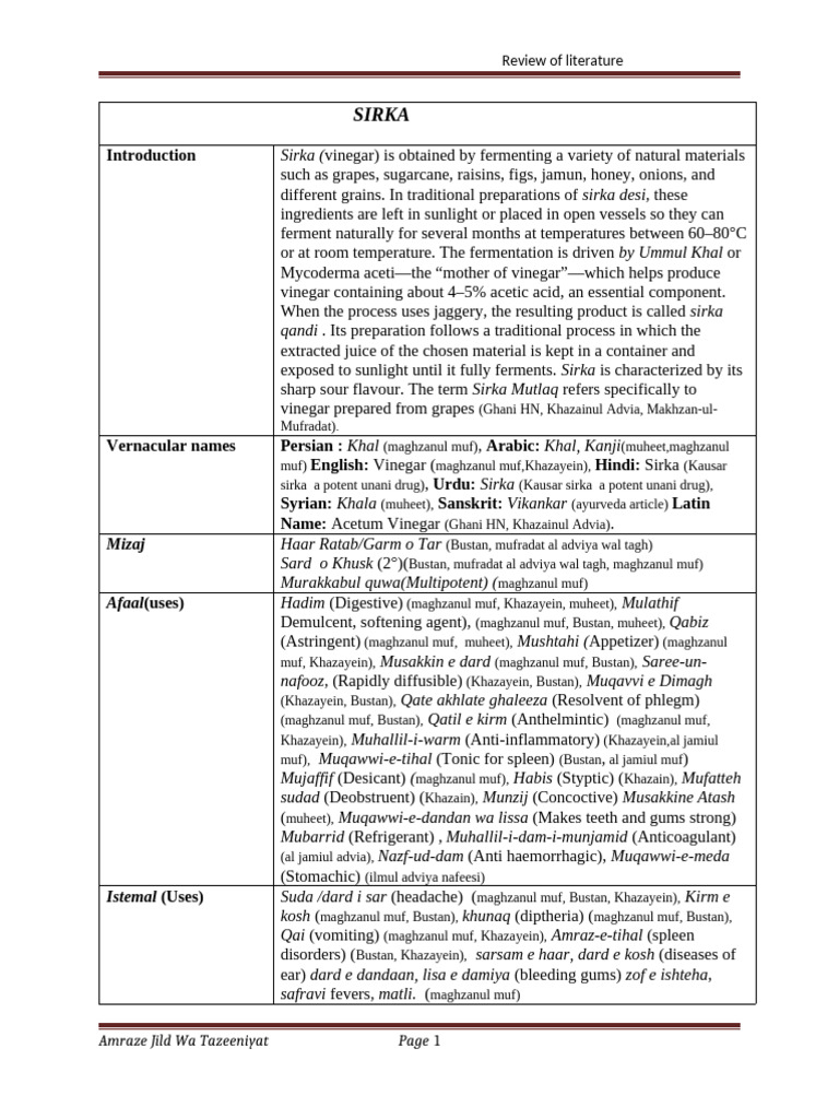 Sirka -tableform | PDF | Vinegar