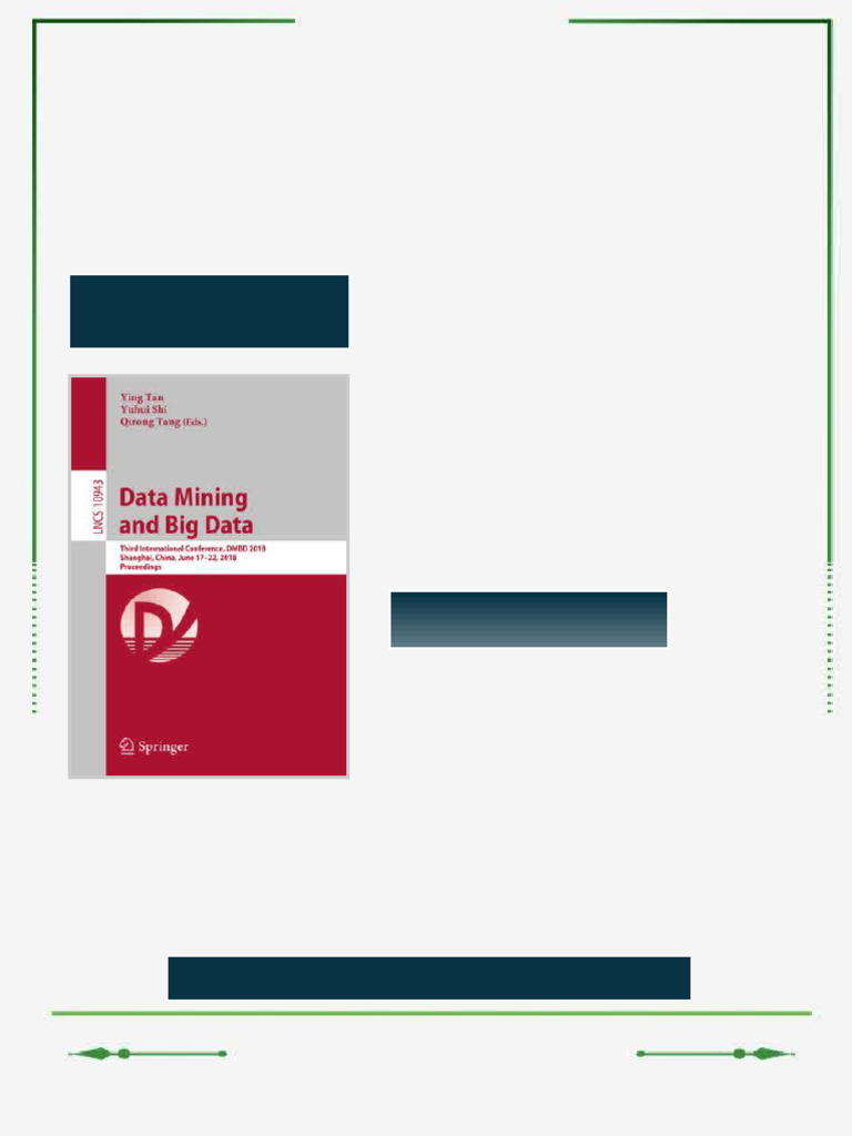 Data Mining and Big Data Ying Tan Ebook Restored Digital Version | PDF ...