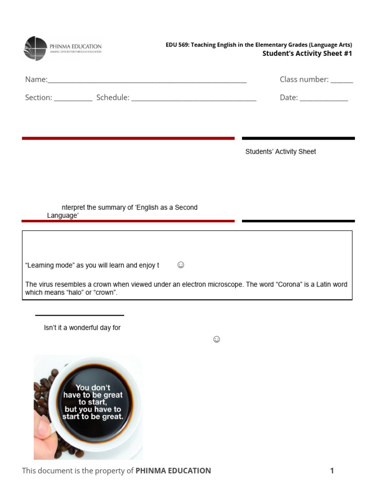 Teaching English in Elementary Grades | PDF | Jargon | English Language
