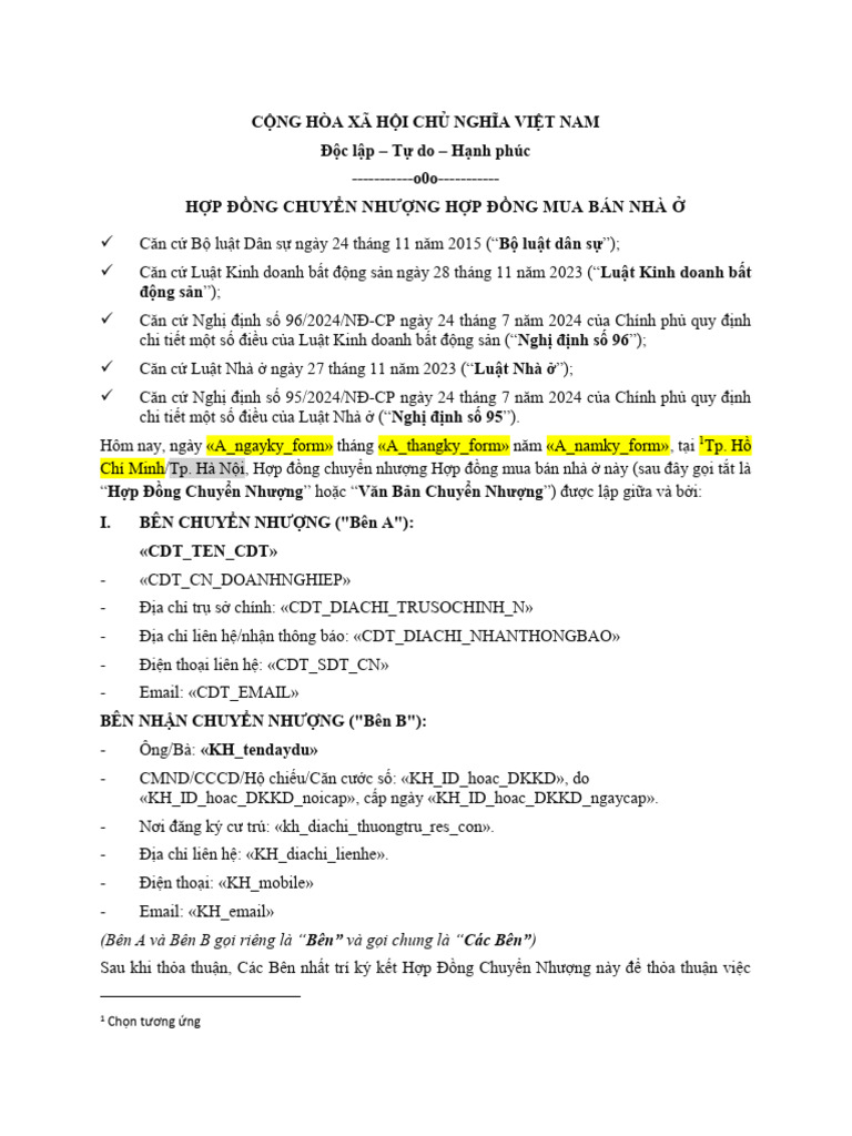 Mẫu HĐCN | PDF